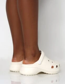 Frenzy Ecru Rubberised Sling Back Closed Toe Clog Sandals -LoafLuxe Shop 8 9a06ac7c 9191 4f60 847f ce8b1fc222e2