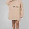 Curve Oversize Half Zip Pullover Sweater Dress Stone -LoafLuxe Shop CCDR00021