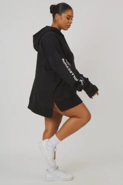 Curve Oversized Text Hoody Black -LoafLuxe Shop CHOO000218 7477