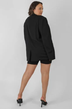 Curve Longline Blazer Black -LoafLuxe Shop COUT00033
