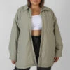 Curve Padded Oversized Shacket Elm -LoafLuxe Shop COUT0009 4