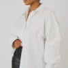 Curve Oversized Poplin Shirt White -LoafLuxe Shop CSHI000618 0414