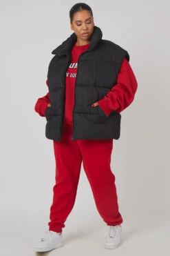 Curve Longline Oversized Gilet Black -LoafLuxe Shop FOR GILET 9041