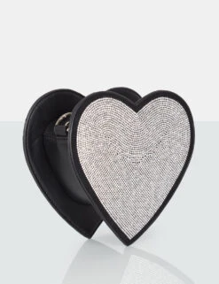 The Phillippa Black PU Diamante Bag -LoafLuxe Shop HG3A9088