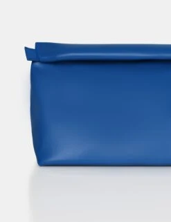 The Aria Cobalt Folded Detail Clutch Bag -LoafLuxe Shop IMG 1012