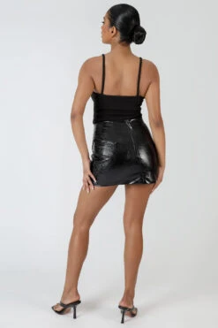 Jersey Strappy Corset Bodysuit Black -LoafLuxe Shop MBOD00143