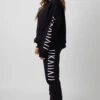 Oversized Kaiia Branded Slogan Joggers Black -LoafLuxe Shop MJOG0019 2
