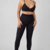 Thick Waistband Ribbed Leggings Black -LoafLuxe Shop MLEG0007 1