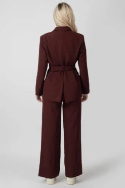 Belted Boxy Blazer Port -LoafLuxe Shop MOUT0014 3