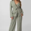 Premium Obi Belt Blazer Sage -LoafLuxe Shop MOUT0024 6