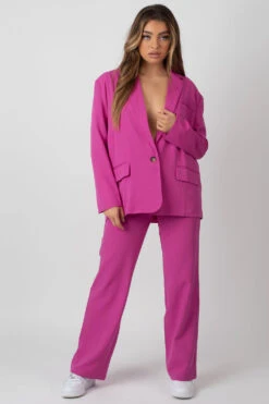Oversized Dad Blazer Pink -LoafLuxe Shop MOUT0046 1
