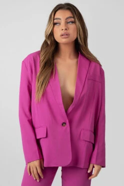 Oversized Dad Blazer Pink -LoafLuxe Shop MOUT0046 4
