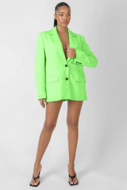 Oversized Masculine Blazer Jacket Green -LoafLuxe Shop MOUT00631