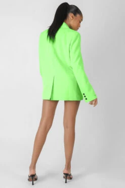 Oversized Masculine Blazer Jacket Green -LoafLuxe Shop MOUT00633