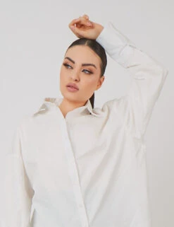 Oversized Poplin Shirt White -LoafLuxe Shop MSHI00098 3862