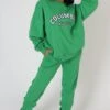 Oversized Columbia Slogan Sweatshirt Green -LoafLuxe Shop StudioSession 082 2