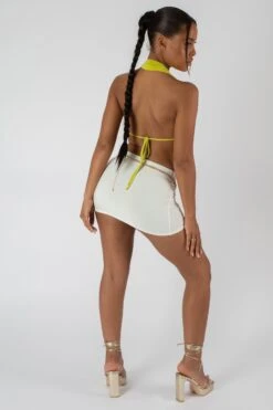 Slinky Micro Mini Skirt White -LoafLuxe Shop StudioSession 1215 2