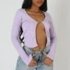 Kaiia Trim Ribbed Top Lilac -LoafLuxe Shop StudioSession 288 2