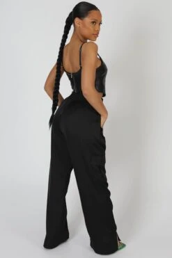 Seam Pu Corset Top Black -LoafLuxe Shop StudioSession 294 3