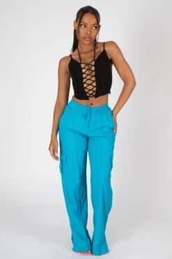 Lace Up Corset Top Black