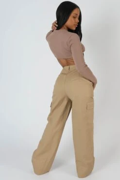 Zip Through Underbust Ribbed Top Sand -LoafLuxe Shop StudioSession 517 2