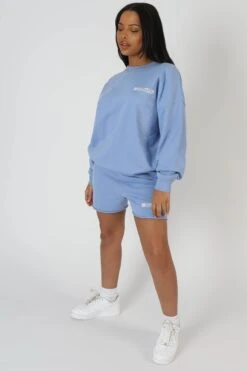 Graphic Qr Code Oversized Sweatshirt Bluebell -LoafLuxe Shop StudioSession 539 2