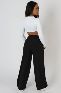 Zip Through Underbust Ribbed Top White -LoafLuxe Shop StudioSession 586 2