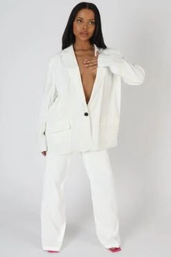 Oversized Dad Blazer White -LoafLuxe Shop StudioSession 687 2
