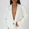 Oversized Dad Blazer White -LoafLuxe Shop StudioSession 711 2
