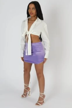 Wrap Waist Poplin Shirt White -LoafLuxe Shop StudioSession 862 2