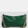The Sadie Green Croc Chain Detail Shoulder Bag -LoafLuxe Shop bags.03.030036copy