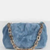 The Bracken Blue Faux Fur Chain Handbag -LoafLuxe Shop bags.03.030041copycopy