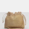 The Claudette Gold Diamante Draw String Crossbody Bag -LoafLuxe Shop bags13.05300131