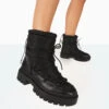 Snowy Black Lace Up Chunky Sole Snow Ankle Boots -LoafLuxe Shop c 54c099b9 4ff6 4180 b242 8519e6b0286f