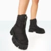 Puffy Black Nylon Zip Up Chunky Sole Snow Ankle Boots -LoafLuxe Shop c c2f2b7ff 32e7 415e 830e b8b0162222f2