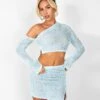 Off Shoulder Textured Top Blue -LoafLuxe Shop casey03.083002copy