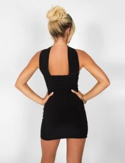 Choker Detail Cut Out Mini Dress Black -LoafLuxe Shop casey03.083115