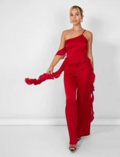 Public Desire Kaiia Chiffon Ruffle Wide Leg Trouser In Red -LoafLuxe Shop casey03.083822 1b33b2b1 a1cf 4cfb b3e7 70ff5e09fbcb