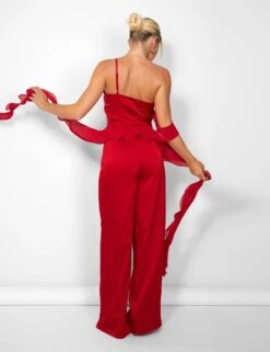 Public Desire Kaiia Chiffon Ruffle Wide Leg Trouser In Red -LoafLuxe Shop casey03.083837 b06b6385 660d 4757 a41f f43fcafd822a