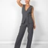 Public Desire Kaiia Wide Leg Cargo Trousers In Charcoal Grey -LoafLuxe Shop casey03.084415