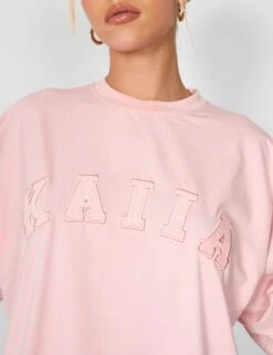 Kaiia Oversized T-shirt Soft Pink -LoafLuxe Shop casey03.084878copy