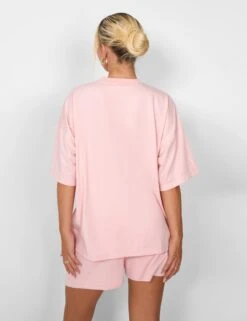 Kaiia Oversized T-shirt Soft Pink -LoafLuxe Shop casey03.084889