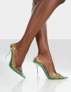 Fading Away Green Patent Pointed Toe Cake Stand Court Heels 8 Fading Away Green Patent Pointed Toe Cake Stand Court Heels -LoafLuxe Shop farawaygreenwalking
