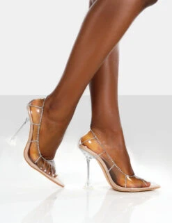 Fading Away Nude Patent Pointed Toe Cake Stand Court Heels -LoafLuxe Shop farawaynudewalking
