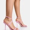 Amy Baby Pink Strappy Barely There Square Toe Stiletto Heels -LoafLuxe Shop flippink 1eca35c6 792b 4bf1 aca3 b6fb84b45639