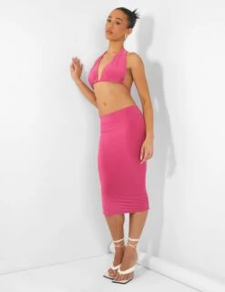 Slinky Midi Skirt Pink -LoafLuxe Shop kaiia02.050273 31aac80f 206f 4783 96cd 9b9ca34101f7
