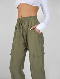 SPLIT HEM CARGO TROUSERS KHAKI -LoafLuxe Shop kaiia02.050495