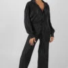 Oversized Plisse Shirt Black -LoafLuxe Shop kaiia11.10 958