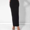 CROSS FRONT DIAMANTE ROPE MIDAXI SKIRT BLACK -LoafLuxe Shop kaiia20983copy