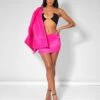 Tailored Micro Mini Skirt Pink -LoafLuxe Shop kaiia21113